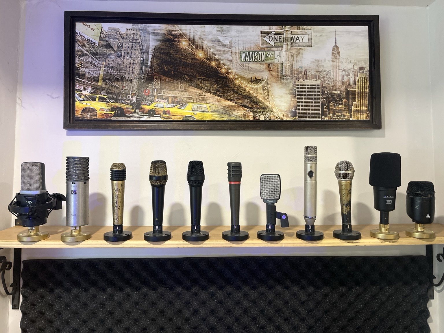 Microphone collection at Wyatt Productions